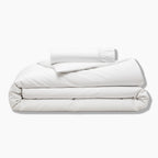 Organic Cotton White Duvet Cover & Fitted Sheet Set