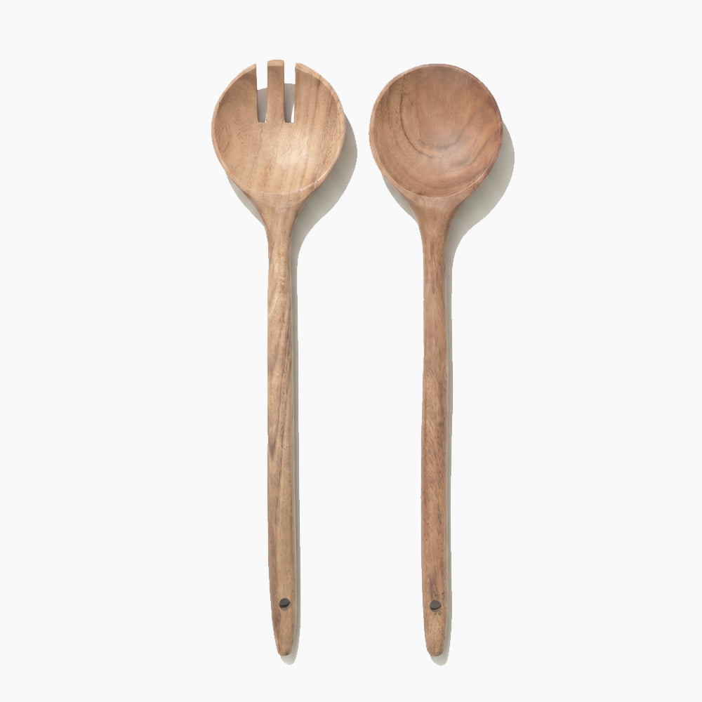 Wood Serving Utensils Set